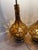The Marbro Lamp Company 1960s Mid-Century Modern Amber Glass Genie Bottle Lamps With Brutalist Metal Overlay - Pair For Sale - Image 4 of 8