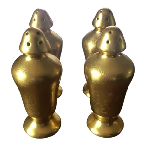 Vintage Pickard Gold Salt and Pepper Shakers- Set of 4