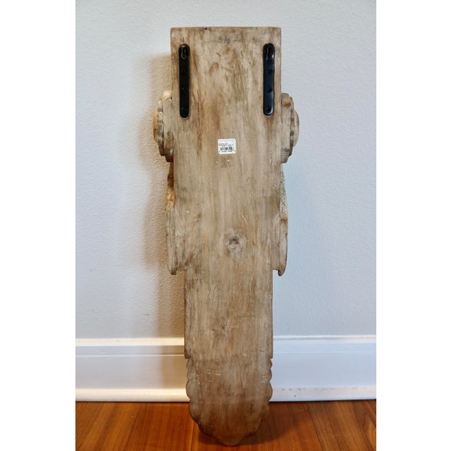 Restoration Hardware Carved Wood Wall Corbel, Spanish Revival Style For Sale - Image 9 of 12
