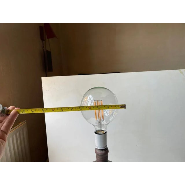 Glass Danish Modern Ceramic Orbit Table Lamp by K. W. Andersen, 1980s For Sale - Image 7 of 10