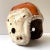 American Antique Leather Football Helmet - Orange & White For Sale - Image 3 of 9