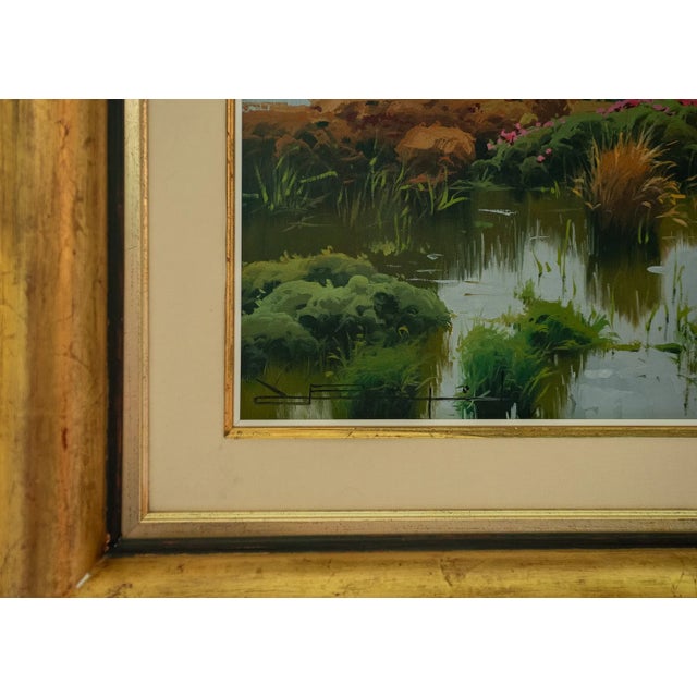 Late 20th Century Ramon Pujol - Boats on the Marsh, Oil on Canvas For Sale - Image 4 of 5