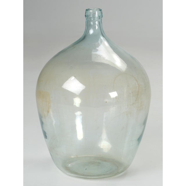 French Country Demijohn or Carboy Glass Bottle in the Original Wooden Crate For Sale - Image 3 of 12