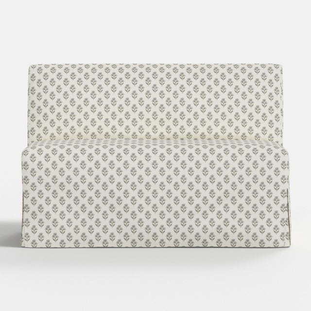 Not Yet Made - Made To Order Slipcover for Stoffer Home x Cloth & Company for Lindy Slipcover Dining Banquette in Francie Floral Flint For Sale - Image 5 of 7