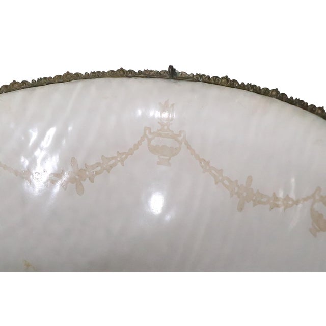 Art Deco Inverted Hanging Chandelier Bowl Lamp Shade C. 1920/30's For Sale - Image 10 of 10