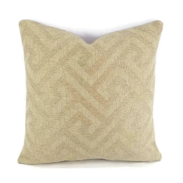 Not Yet Made - Made To Order F. Schumacher l'Orient Tan Pillow Cover For Sale - Image 5 of 5