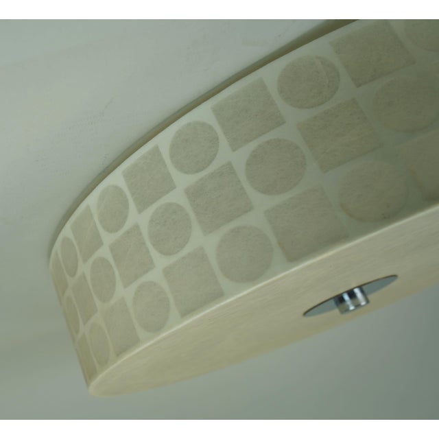Mid-Century Modern Cocoon Ceiling Lamp with Op Art Pattern by Fritz Wauer for Goldkant Leuchten For Sale - Image 6 of 15