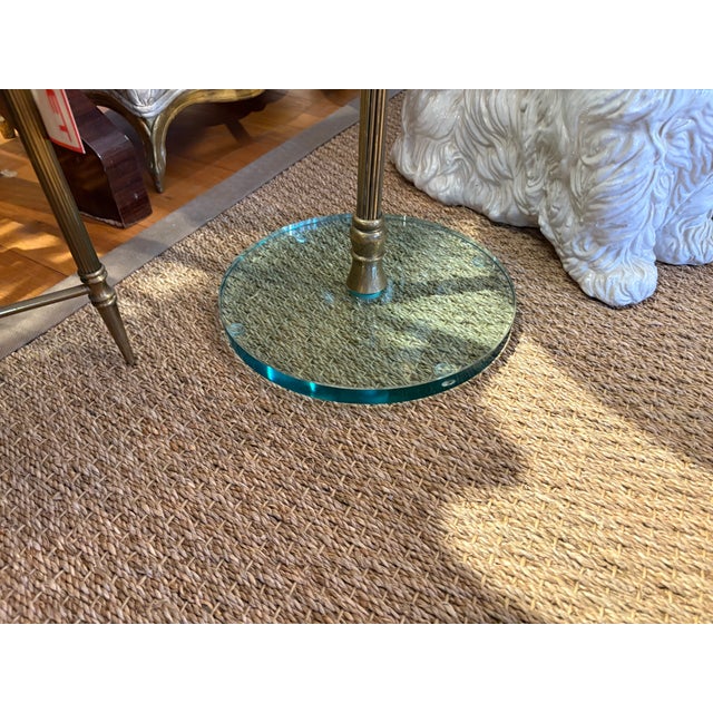 Gio Ponti 1960s Italian Modern Brass and Glass Table For Sale - Image 4 of 10