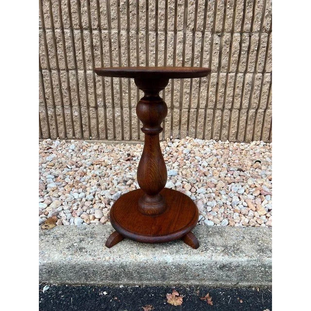 Art Deco Antique 19th Century Solid Quartersawn Oak Plant Stand For Sale - Image 3 of 8