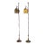1910s Solid Brass Hanging Lantern Floor Lamps #2610 - a Pair For Sale