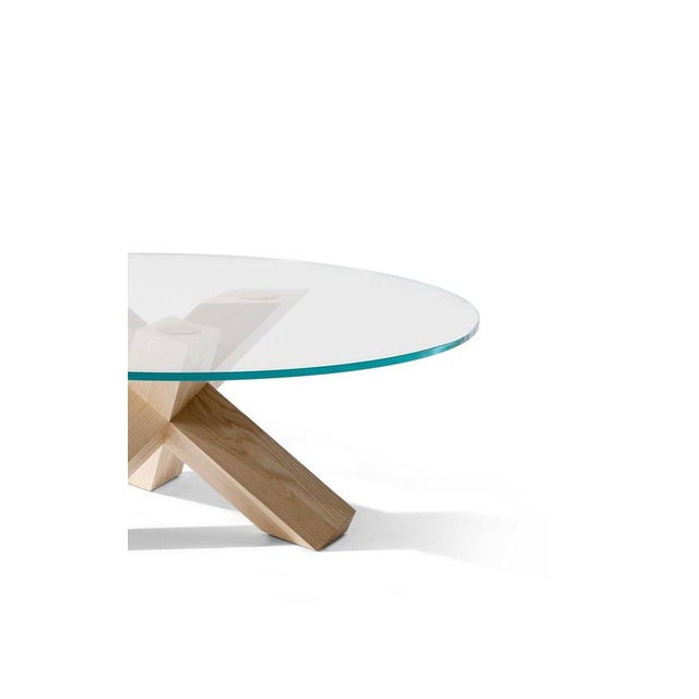 Mid-Century La Rotonda Coffee Table in Wood & Glass from Mario Bellini For Sale - Image 3 of 14