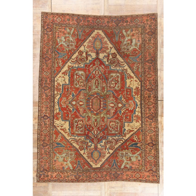 Late 19th Century Persian Serapi Rug, 09'02 X 12'09 For Sale - Image 10 of 10