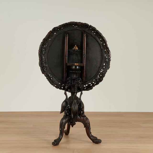 Antique Anglo Indian Carved Rosewood Table For Sale - Image 13 of 14