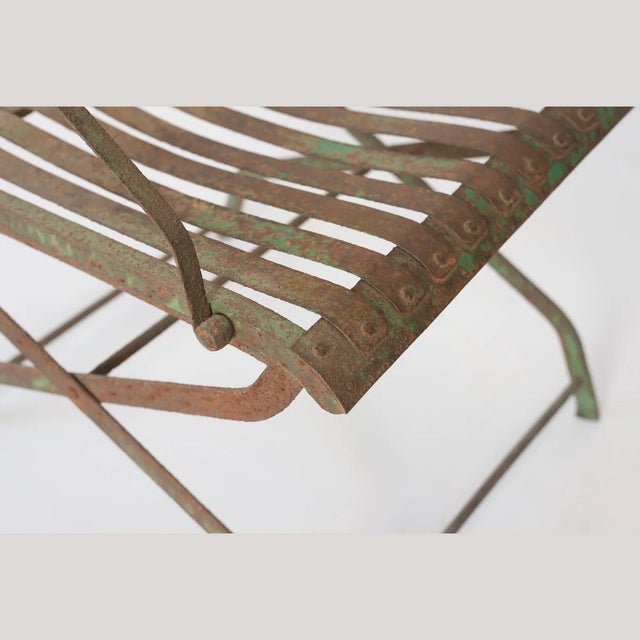 Antique French or Spanish Wrought Iron Garden Chairs, Set of 2 For Sale - Image 6 of 11