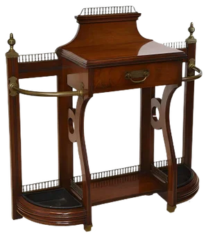 Aesthetic Movement Walnut & Brass Console Table from James Shoolbred, 1883