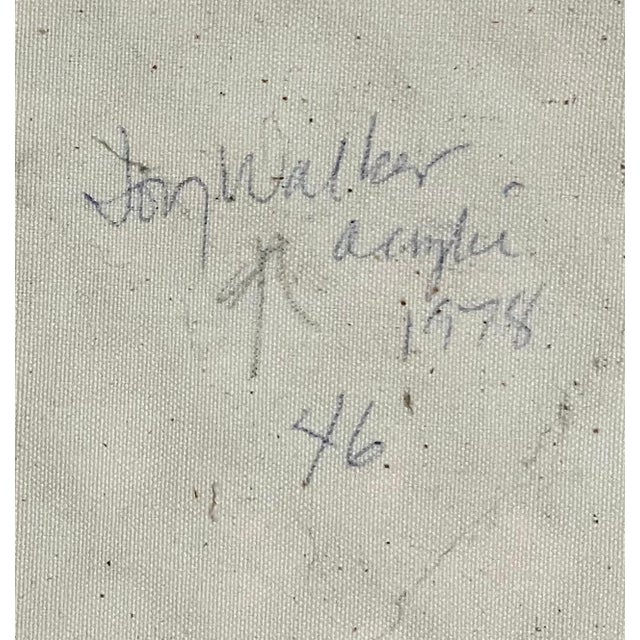 Joy Walker1978 Joy Walker Pattern & Decoration Color Field Abstract Op Art Painting, 1978 For Sale In Miami - Image 6 of 6