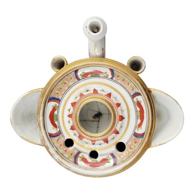 Compartments Porcelain Inkwell from Worcester, 1820 For Sale - Image 11 of 16