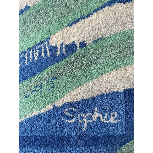 1990s Sophie Rug in Hand-Tufted Wool from Tisca, France, 1990s For Sale - Image 5 of 10