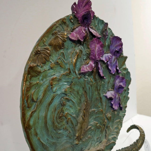 William Sharles Original Bronze Sculpture Lily Pad With Alligator For Sale - Image 13 of 18