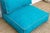 1960s Vintage Hand-Stitched Vibrant Turquoise Floor Seating Set For Sale - Image 5 of 9