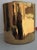 Massive cylinder vase with mirror gloss gold glaze. Thick porcelain walls and mirror gloss over the whole outside and...