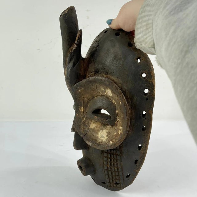 Early 20th Century Early 20th Century Bembe Mask with Awl Holes For Sale - Image 5 of 7