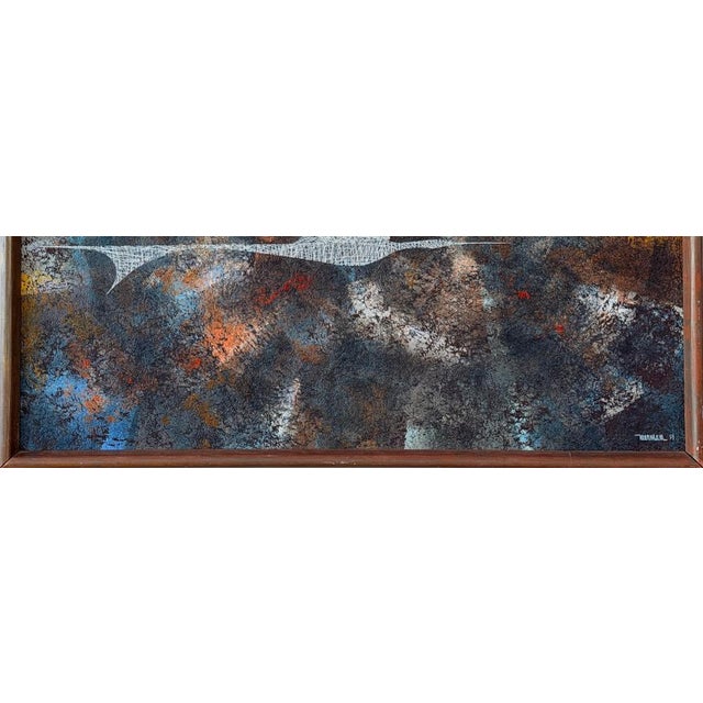 1950s Original Leonardo Nierman Painting Bird in Flight Large 1959 Oil on Masonite Modernist Statement Piece - 50” X 41” For Sale - Image 5 of 14