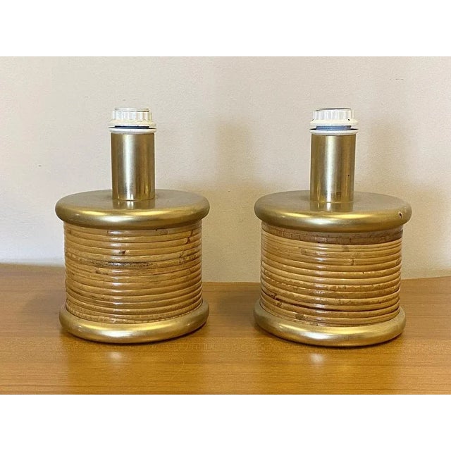 Wicker Table Lamps, 1970s, Set of 2 For Sale - Image 5 of 10