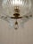 Vintage Italian Art Deco Brass Chandelier with Glass Leaves attributed to Ercole Barovier for Barovier&Toso, 1940s For Sale - Image 10 of 14