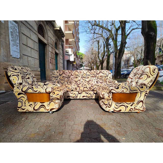 Living Room Sofa and Armchairs, 1970s, Set of 3 For Sale - Image 13 of 15