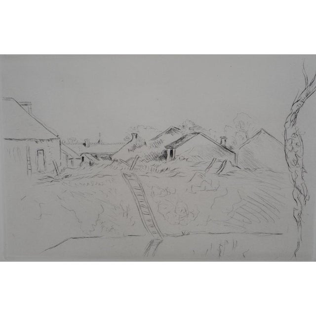 Lucien MAINSSIEUX (after) Berry farmyard, 1949 Drypoint engraving Signed in pencil by the artist Numbered out of 37/100...