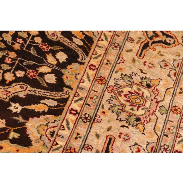 Tan Boho Chic Ziegler Brown Tan Hand-Knotted Wool Rug - 8'2'' X 9'11'' For Sale - Image 8 of 8