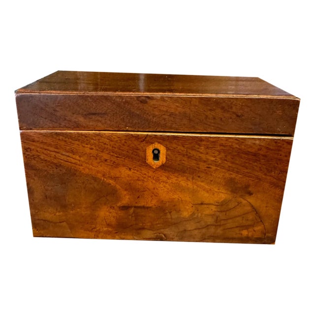 Late 18th Early 19th C Cherry Tea Caddy From England For Sale