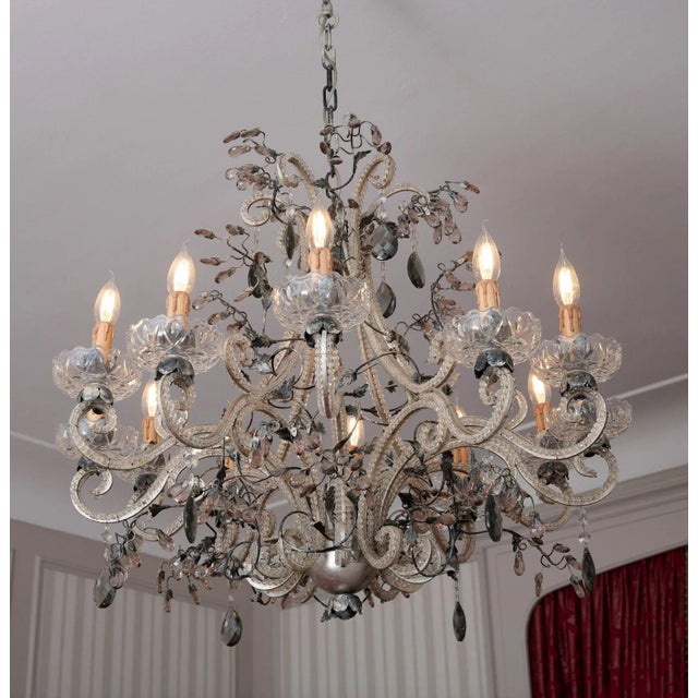 Twelve-Arm Italian Chandelier Mechini For Sale - Image 3 of 3