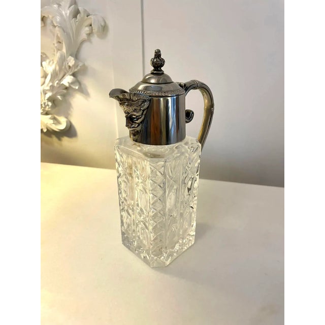 Antique Edwardian Square Claret Jug, 1900s For Sale - Image 3 of 7