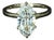 3ct Lab-Grown Moval Diamond Solitaire Engagement Ring in 14k Yellow Gold Size 8 For Sale