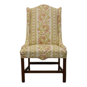 Ethan Allen Traditional Classics Cream Floral Upholstered Accent Chair 20-7312