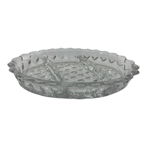 Mid 20th Century Fostoria American Divided Relish Dish