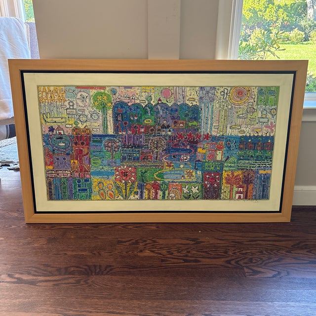 Abstract Seung Lee Woodcut Art for Life. “Paradise” For Sale - Image 3 of 8