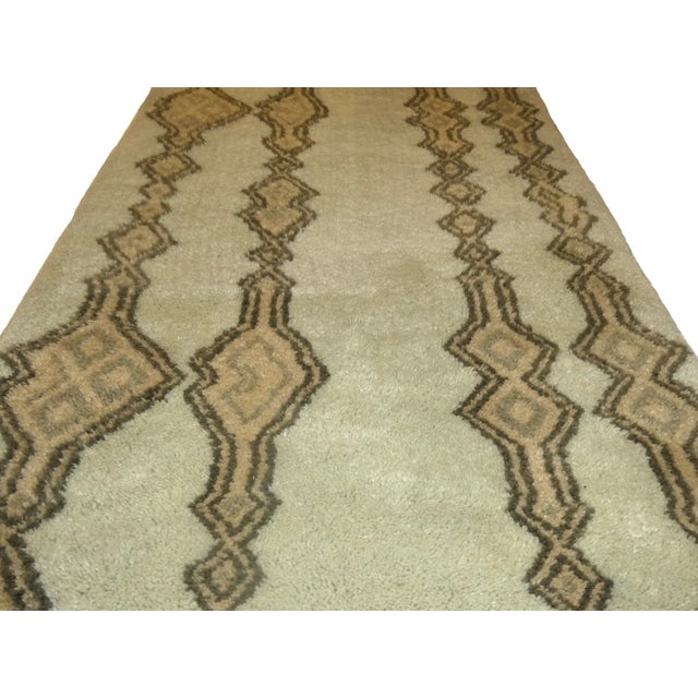 Charcoal Custom Beni Mrirt Wool Runner 3' X 10' For Sale - Image 8 of 8