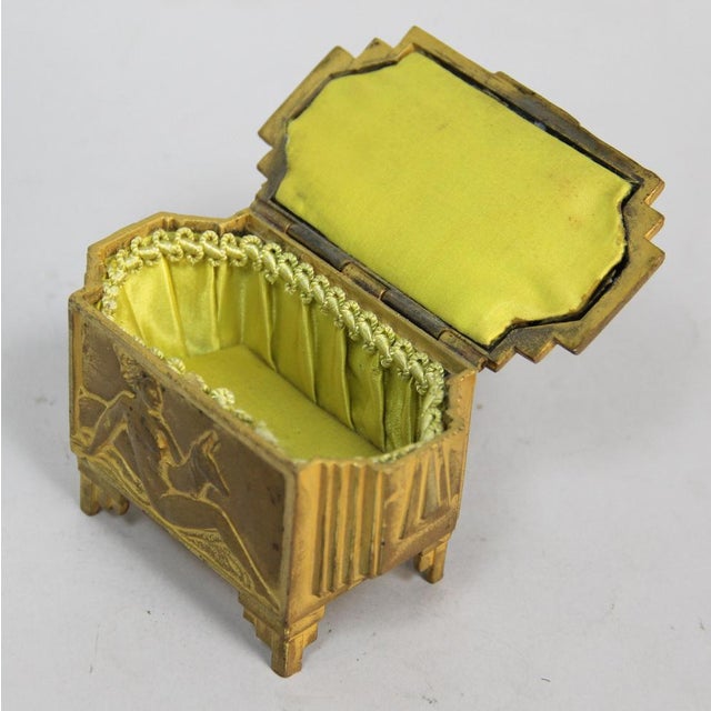 Metal Art Deco Bronze Box, France, 1930s For Sale - Image 7 of 12