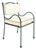 Panarea Armchair in Cream and Green Upholstery by Ceraudo, 2010s For Sale