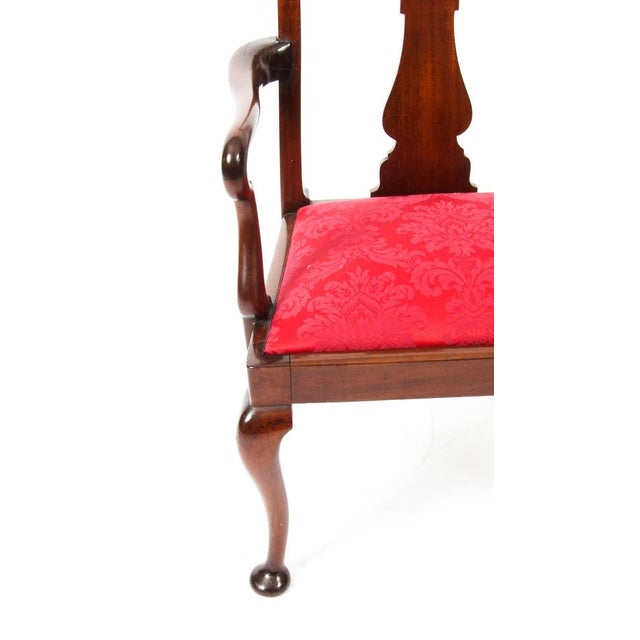 1920s 20th Century Queen Anne Revival Mahogany Child's Chair For Sale - Image 5 of 12