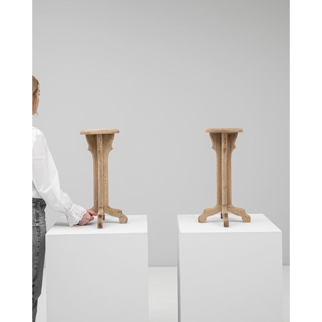 20th Century French Oak Pedestals - A Pair For Sale - Image 17 of 18