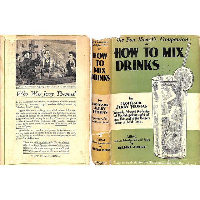 THOMAS, Professor Jerry [169] pp. Grosset & Dunlap Seventh Printing January, 1934 8 1/2" x 6" Professor Jerry Thomas...