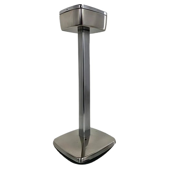 Art Deco Bauhaus Chromed Pewter Ashtray Stand from Metawa, 1930s For Sale