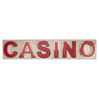 Illuminating Casino Advertising Sign, 1970s For Sale