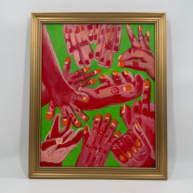 Original Contemporary Hands Painting on Canvas by Valerie Zuñiga For Sale - Image 11 of 11