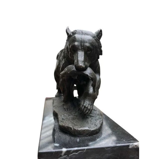 Bronze Brown Grizzly American Bear Statue, 20th-Century For Sale - Image 3 of 10