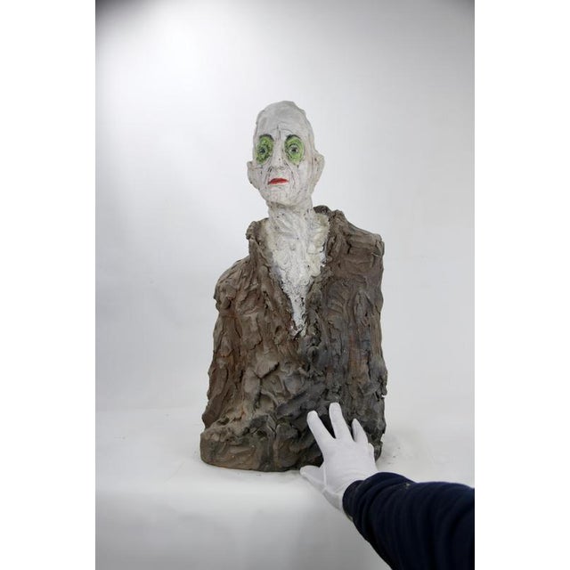 Black Figurative Ceramic Bust Sculpture by Óscar Aldonza Torres, 2021 For Sale - Image 8 of 18